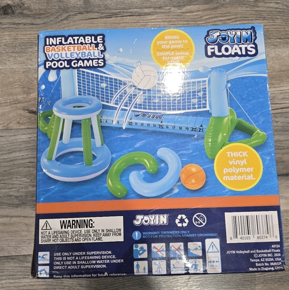 JOYIN Inflatable Basketball & Volleyball Swimming Pool Includes Balls NEW WITHOU - Picture 3 of 4
